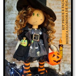 kit pegue e faça Boneca Glorinha de halloween