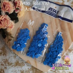 BOTÕES DE PRESSÃO RITA AZUL ROYAL Nº10