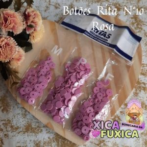 BOTÕES  DE PRESSÃO RITA ROSA Nº10
