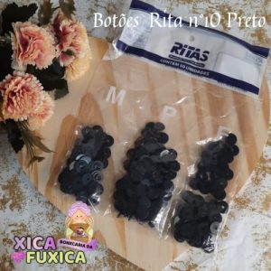 BOTÕES DE PRESSÃO RITA PRETO Nº 10