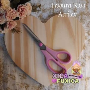 TESOURA ROSA ACRILEX