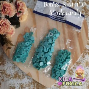 BOTÕES DE PRESSÃO RITA COR VERDE CANDY Nº10