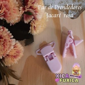 PAR DE PRENDEDORES PARA SUSPENSÓRIO  ROSA
