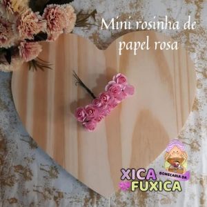 ROSINHA DECORATIVA DE PAPEL  COR  ROSA