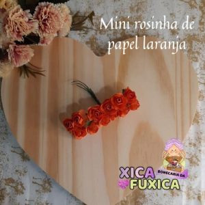 ROSINHA DECORATIVA DE PAPEL  COR LARANJA