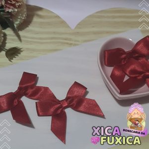 PAR DE LAÇOS MÉDIO COR VERMELHO