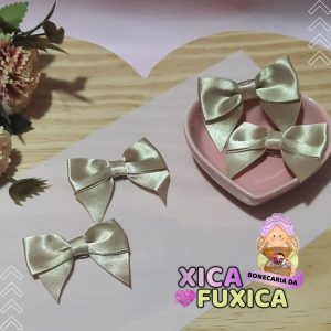 PAR DE LAÇOS MÉDIO COR BEGE