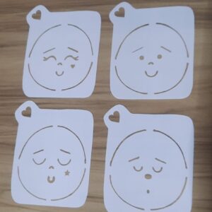 KIT GABARITOS DE ROSTINHOS ANGELICAIS TAM P BLOCO C/ 4 + TAXA DE ENVIO INCLUSA